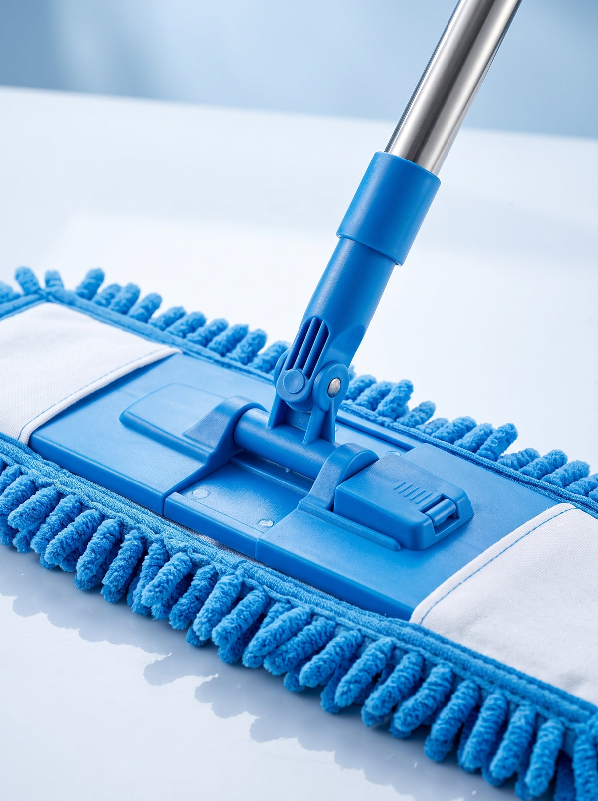 Panda House Hold Microfiber Mop – 40cm Flat Mop with 4FT Handle, High Absorbency