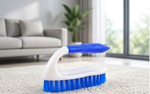 Carpet brush with dense bristles for rugs and floor mats