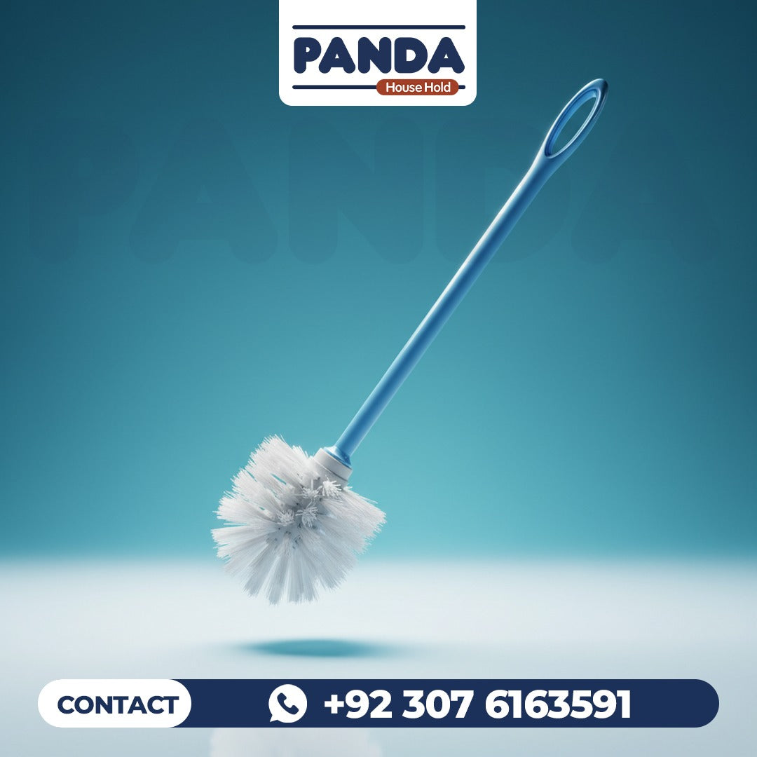 Panda House Hold Toilet Brush – 48 Inch Long Handle, Dense Soft Bristles