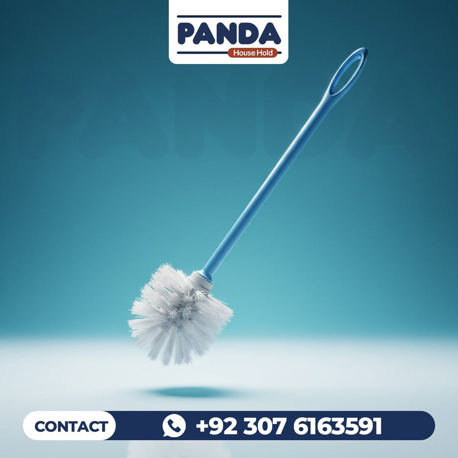 Panda House Hold Toilet Brush – 48 Inch Long Handle, Dense Soft Bristles