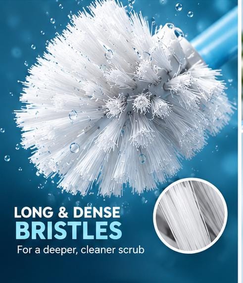 Panda House Hold Toilet Brush – 48 Inch Long Handle, Dense Soft Bristles